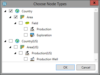 Choose Node Types window